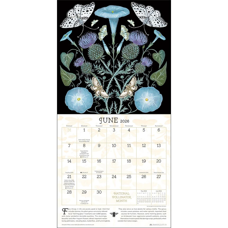 Praise For The Pollinators 2026 Wall Calendar - Online Only