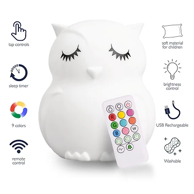 LumiPets - Owl Nightlight with Remote
