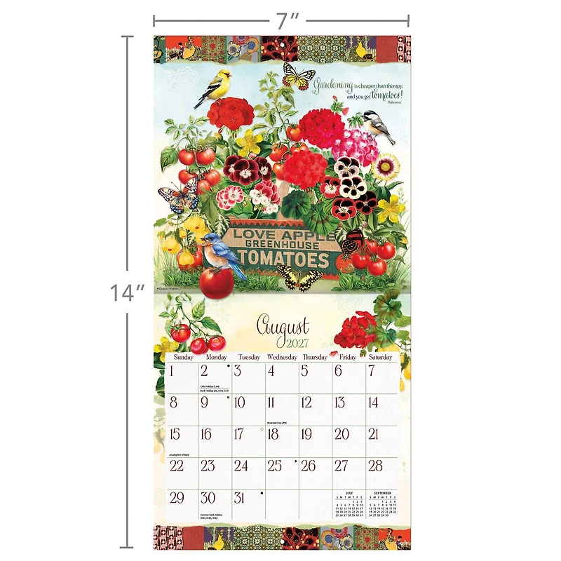 Garden Botanicals 2027 Mini Calendar