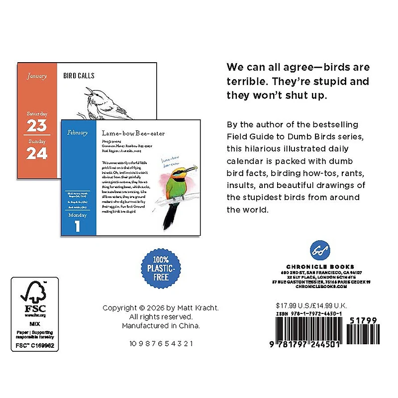 Field Guide to Dumb Birds 2027 Box Calendar