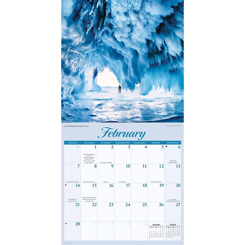 Nature's Wonders 2027 Wall Calendar