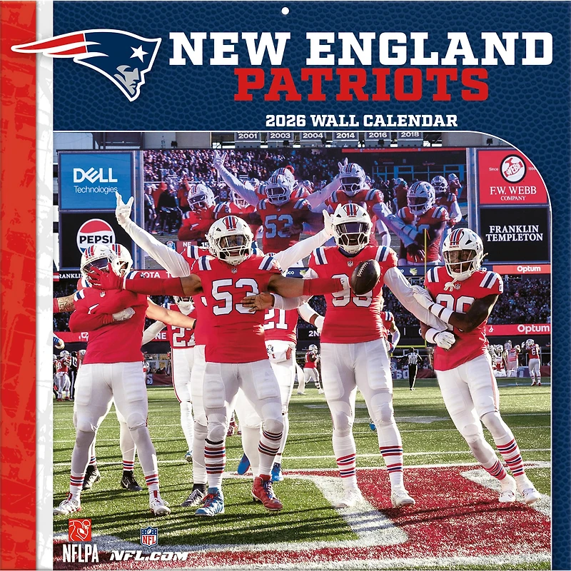 NFL New England Patriots 2026 Wall Calendar