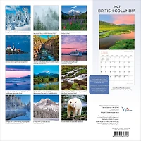 British Columbia 2027 Wall Calendar