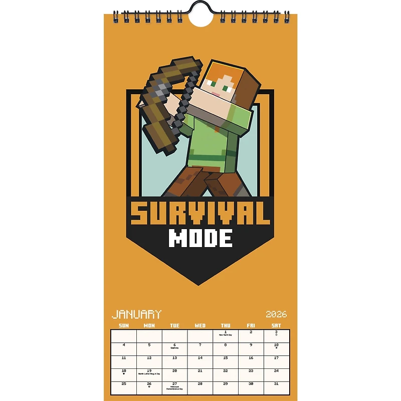 Minecraft 2026 Mini Poster Calendar