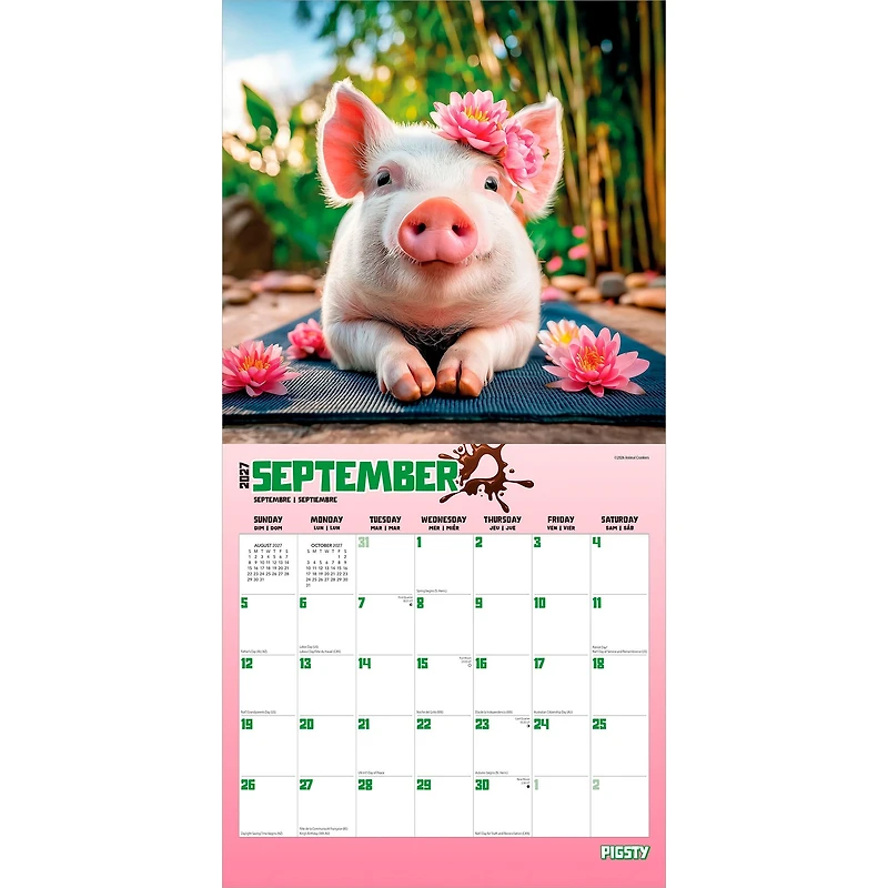 Pigsty 2027 Wall Calendar - Online Only