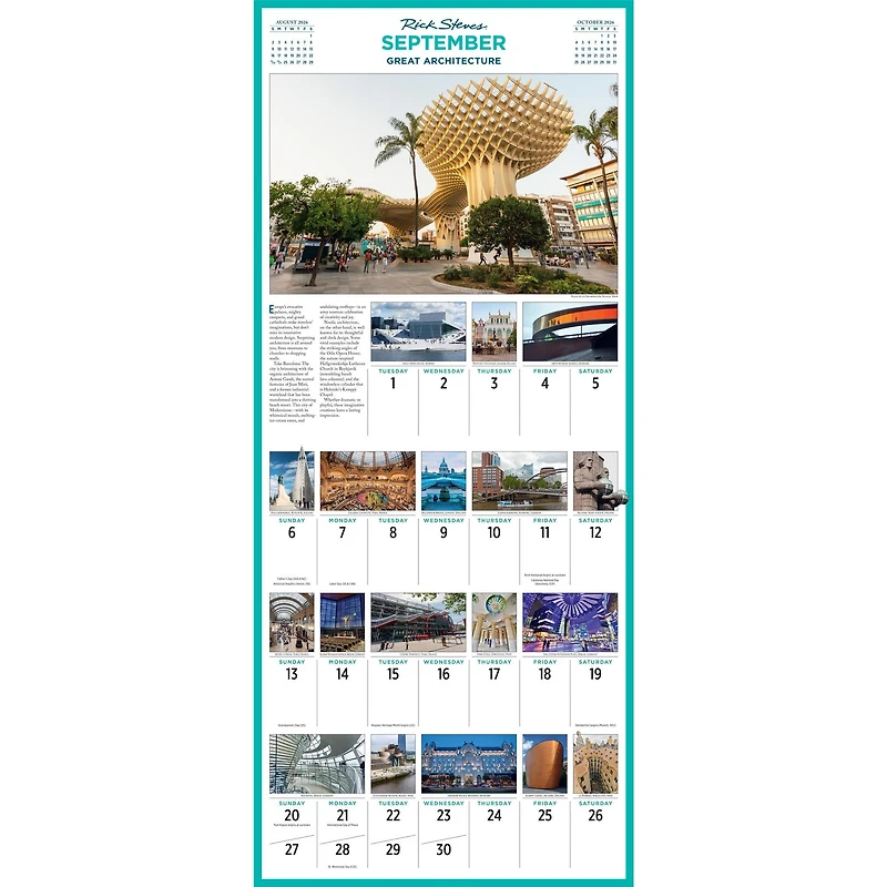 Europe 365 Rick Steves 2026 Wall Calendar