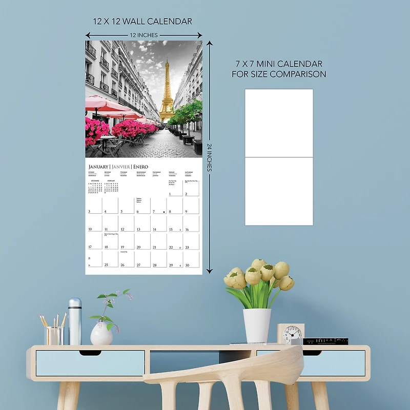 Paris Glitz 2027 Wall Calendar