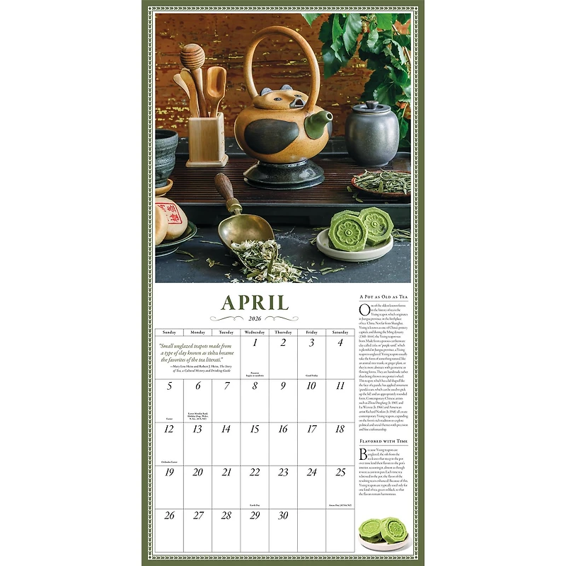 Collectible Teapot 2026 Wall Calendar