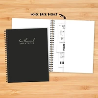Contemporary Black 2026 Weekly Planner Calendar