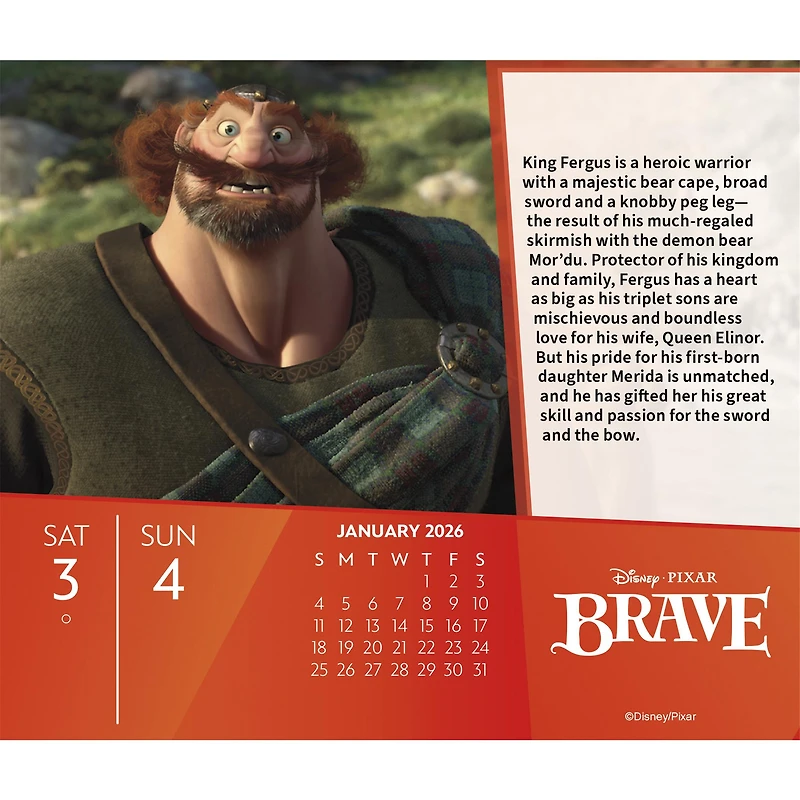 Disney Pixar 2026 Box Calendar - Online Only