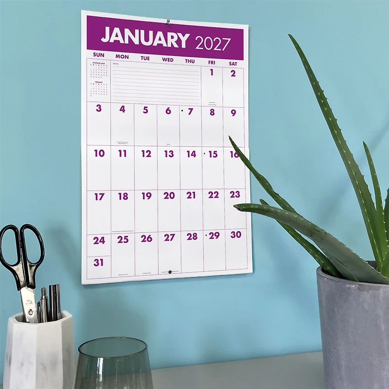 Monster Grid 2027 Wall Calendar