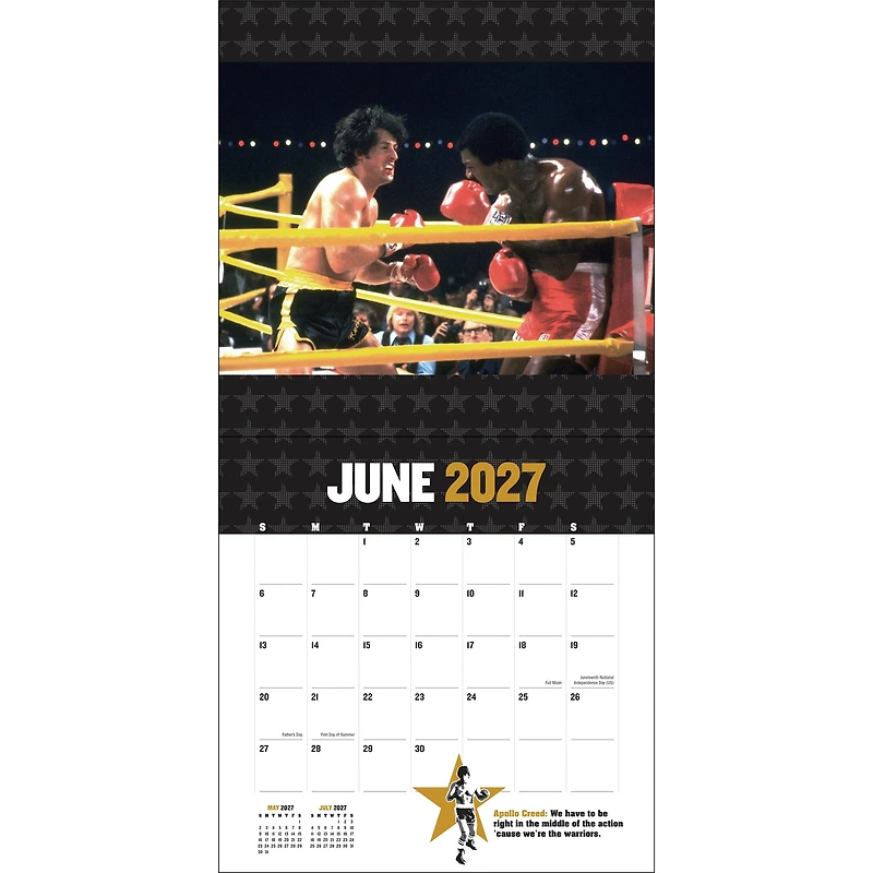 Rocky 2027 Wall Calendar - Online Only