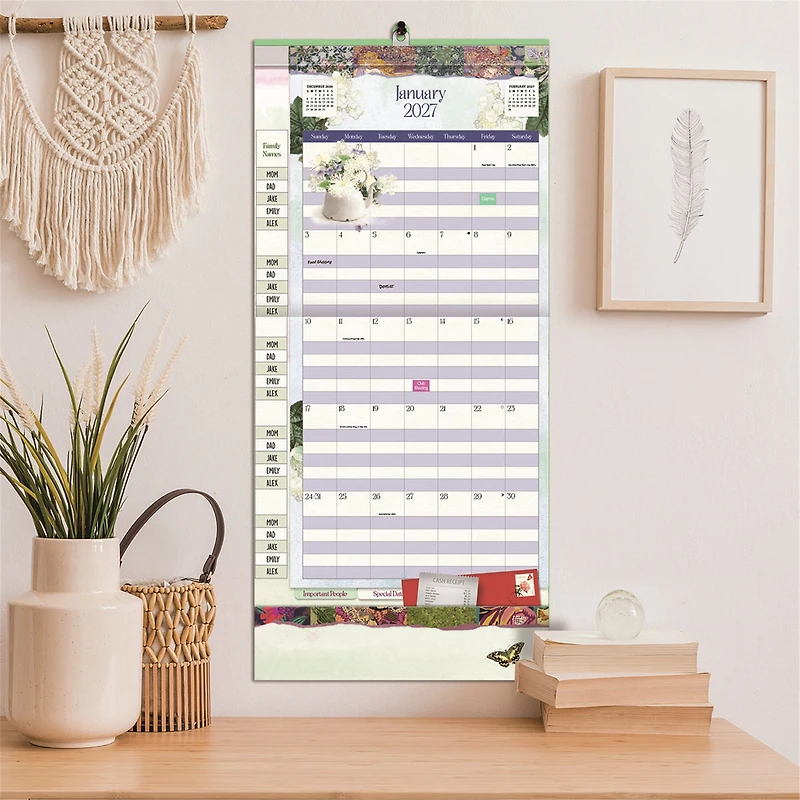 Botanical Gardens Plan it 2027 Wall Calendar