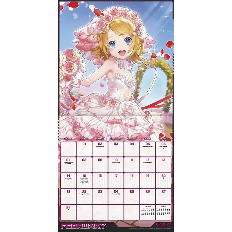 Hatsune Miku 2027 Wall Calendar