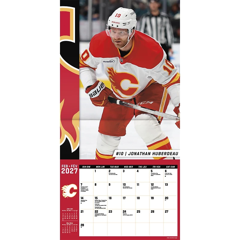 NHL Calgary Flames 2027 Wall Calendar