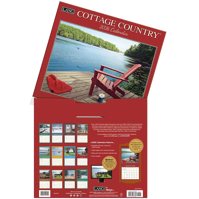 Cottage Country 2026 Deluxe Wall Calendar