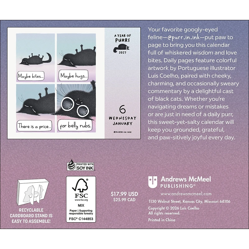 A Year of Purrs 2027 Box Calendar