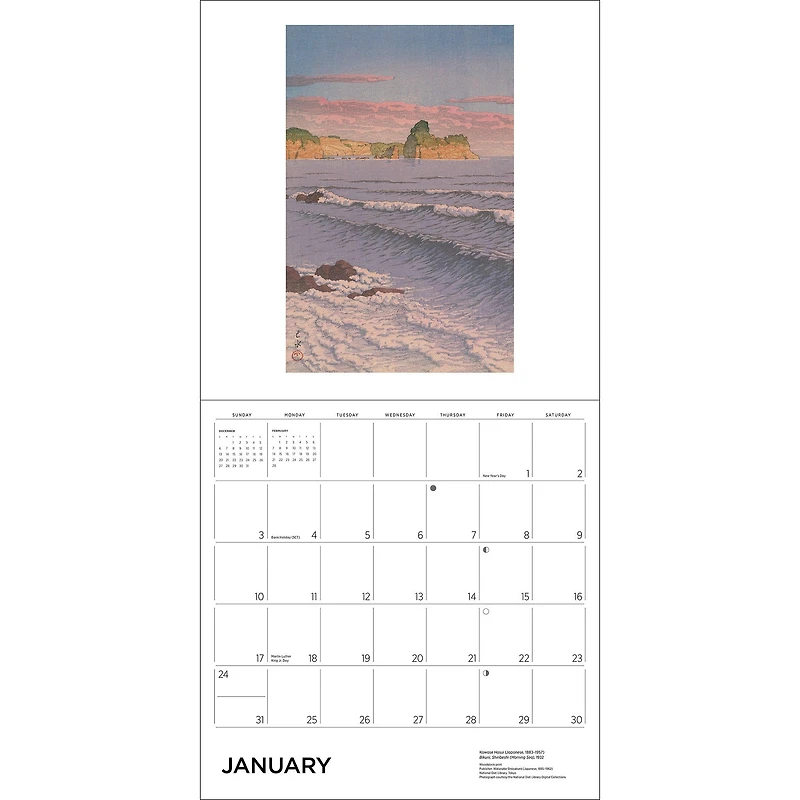 Kawase Hasui 2027 Wall Calendar