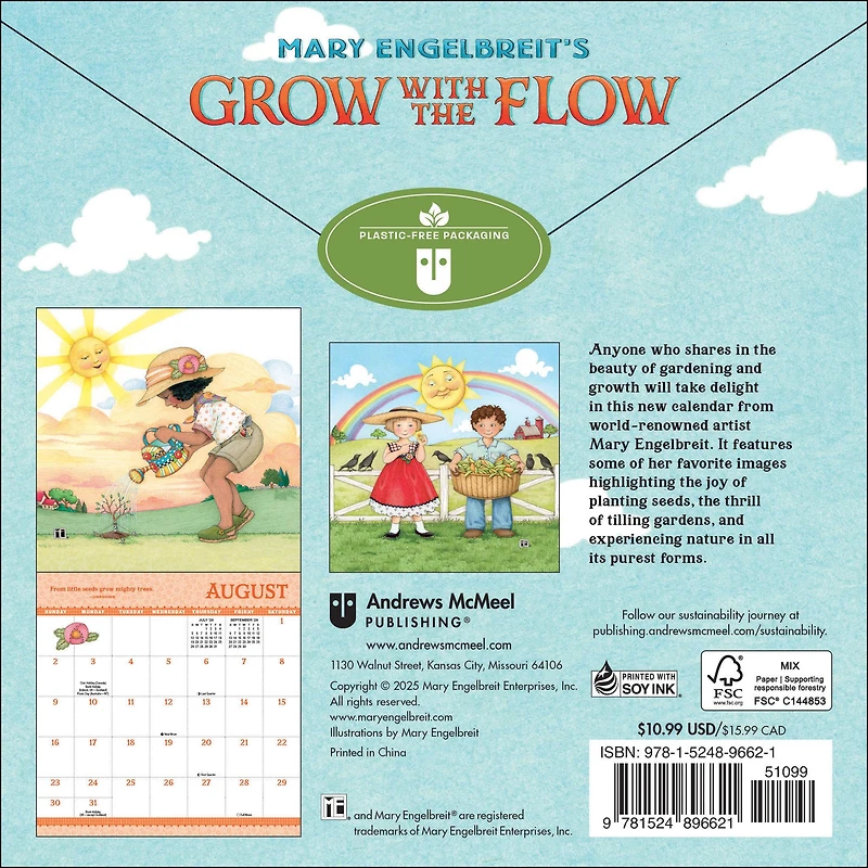 Mary Engelbreits Grow With The Flow 2026 Mini Calendar - Online Only