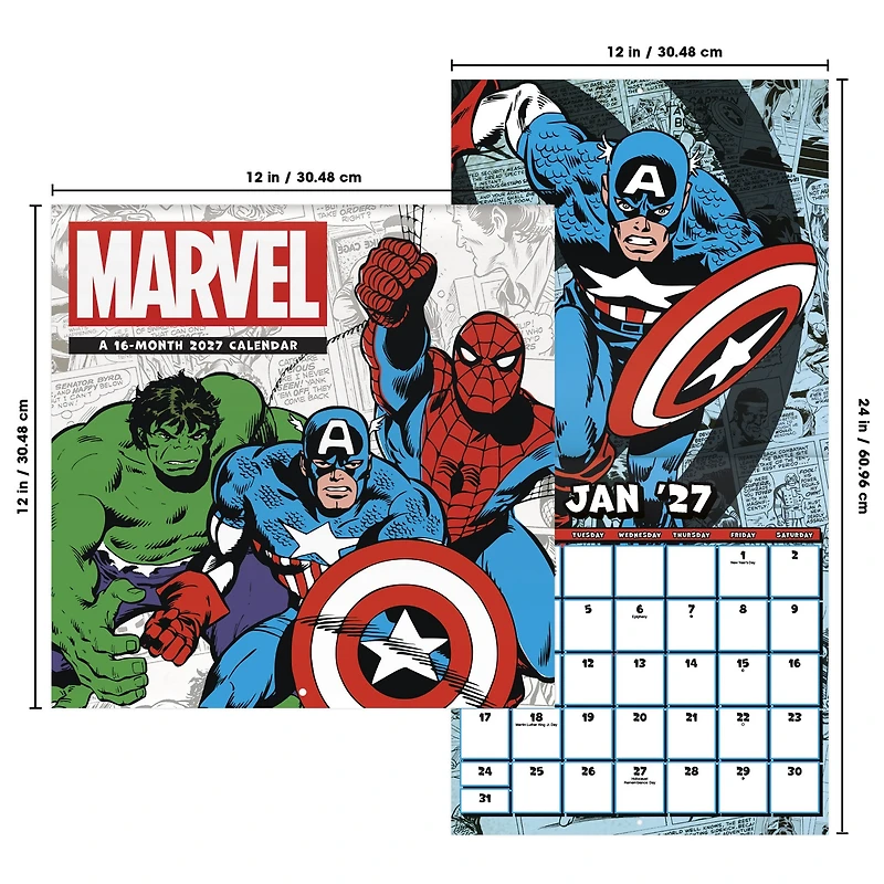 Marvel Comics 2027 Wall Calendar