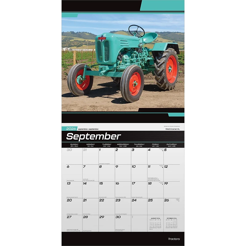 Tractors 2026 Wall Calendar - Online Only