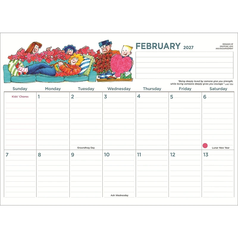 Family Organizer 2027 Wall Calendar