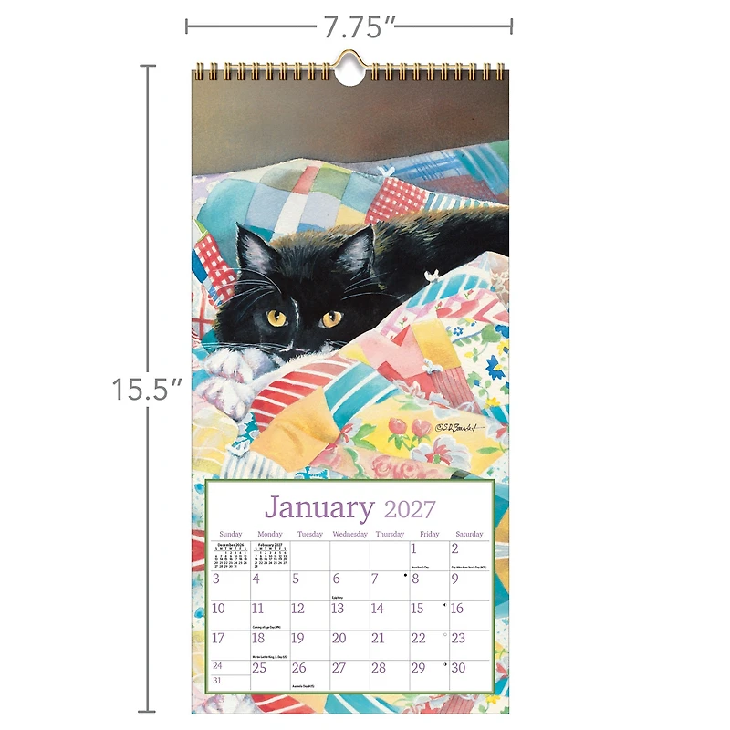 Cats In The Country 2027 Slim Calendar - Online Only