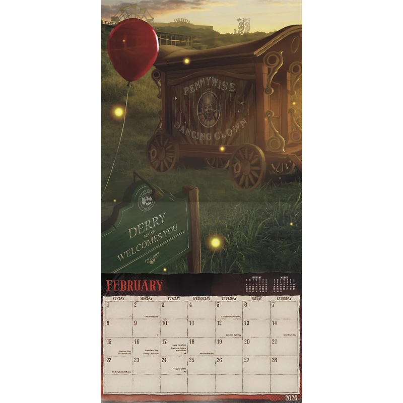 Welcome To Derry 2026 Wall Calendar - Online Only