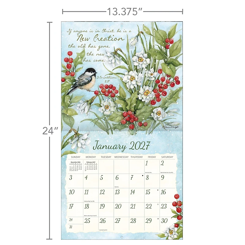 Nature's Grace 2027 Wall Calendar