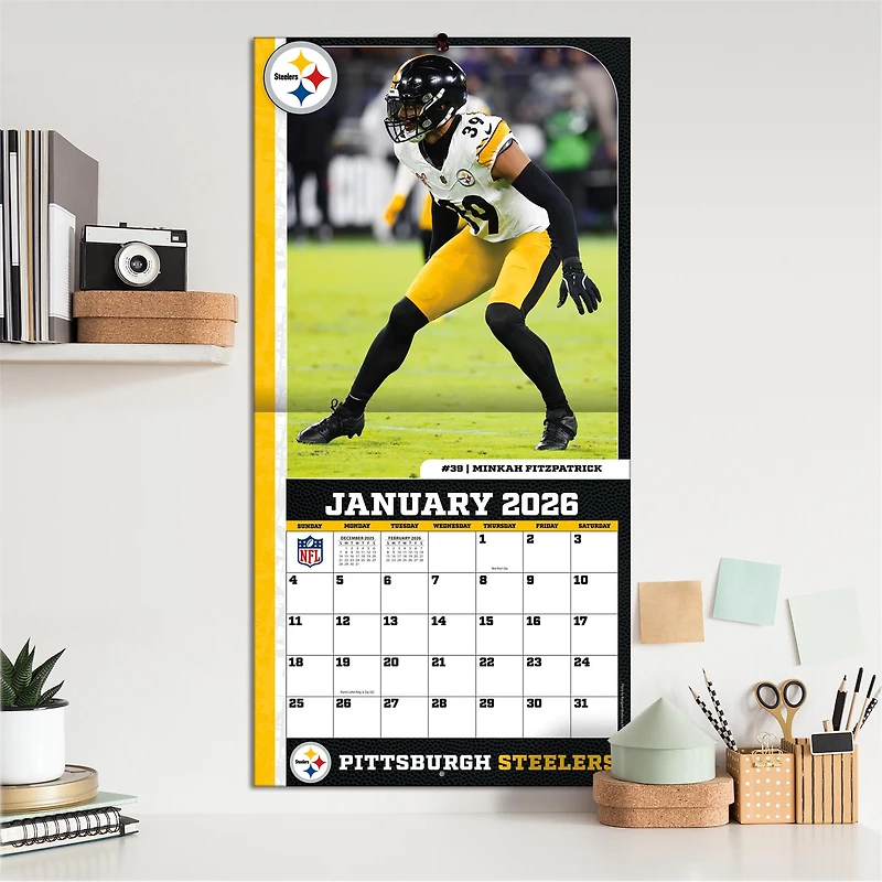 NFL Pittsburgh Steelers 2026 Wall Calendar