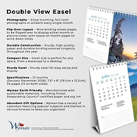 Quebec 2026 Double View Easel Calendar (French)