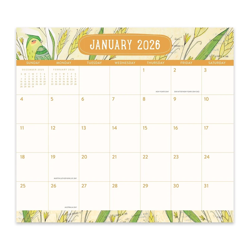Where Love Grows 2025-2026 Exclusive Mini Magnetic Pad Calendar