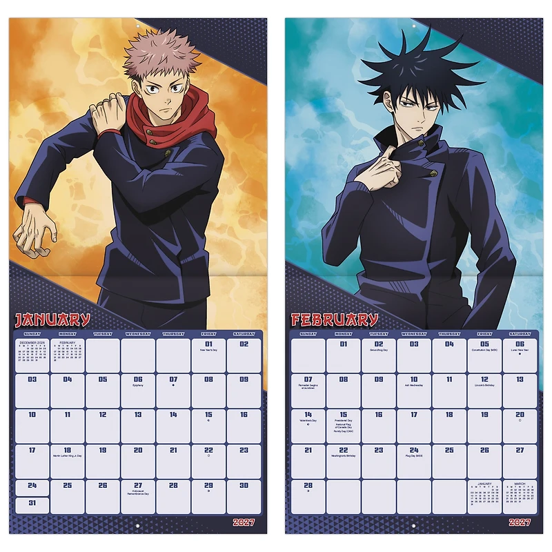 Jujutsu Kaisen 2027 Wall Calendar - Online Only
