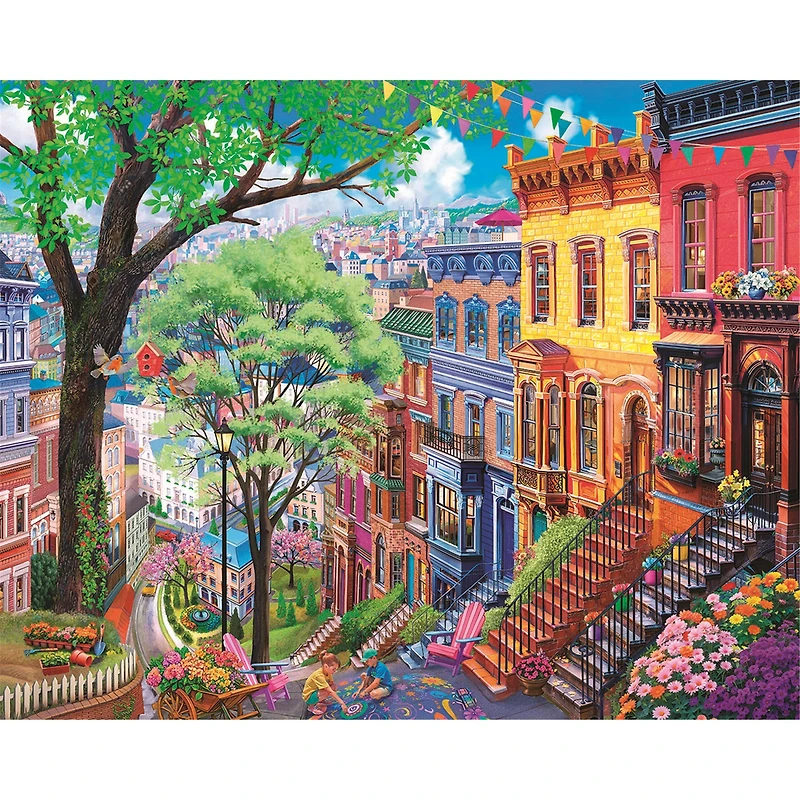 Spring In The City 1000 Piece Puzzle - Online Only
