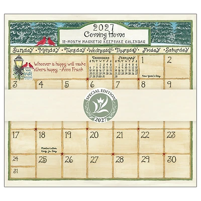 Coming Home Special Edition 2027 Mini Magnetic Calendar