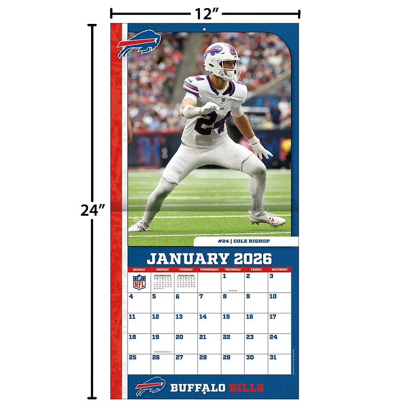 NFL Buffalo Bills 2026 Wall Calendar