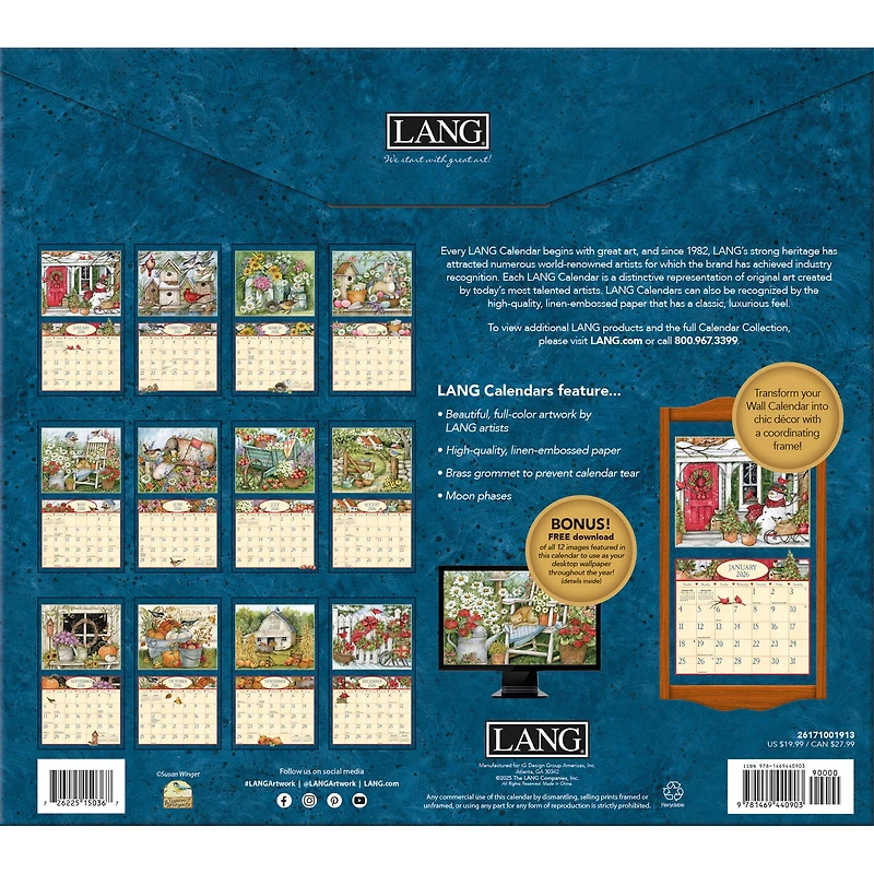 Heart And Home 2026 Deluxe Special Edition Wall Calendar with Print