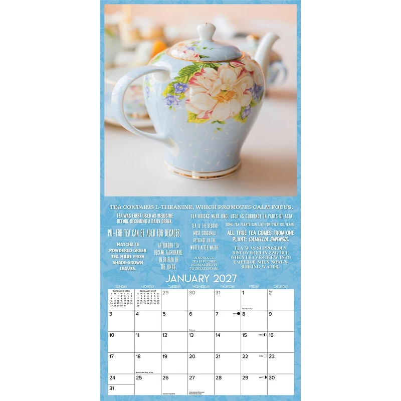 For the Love of Tea 2027 Wall Calendar - Online Only