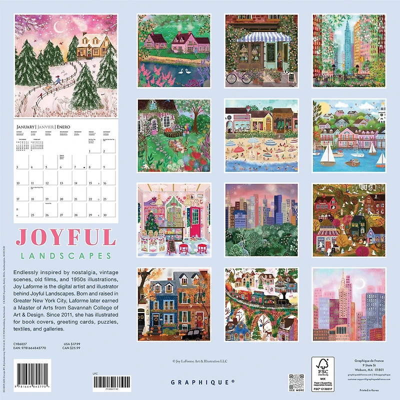 Joyful Landscapes 2027 Wall Calendar