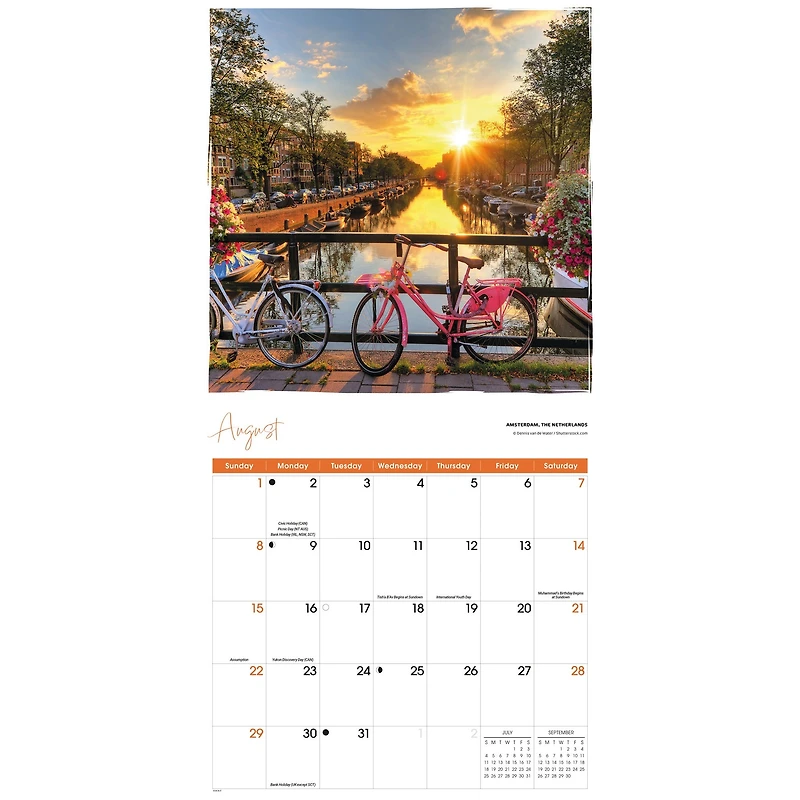 Romantic Europe 2027 Wall Calendar