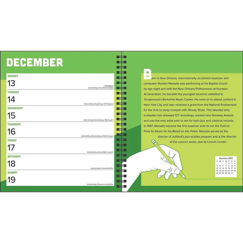 Left-Hander's 2027 Engagement Calendar