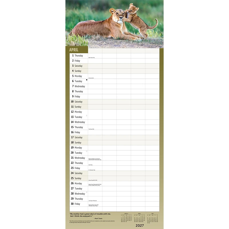 The Busy Family 2027 Wall Calendar