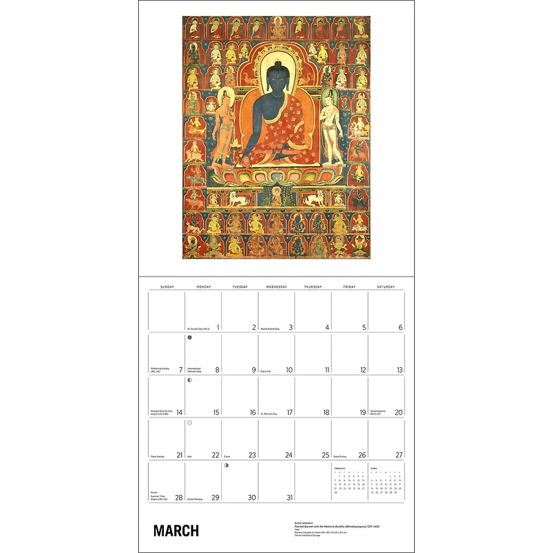 Enlightenment Buddhist Paintings 2027 Wall Calendar - Online Only