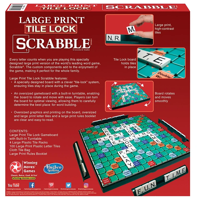 Large Print Tile Lock Scrabble