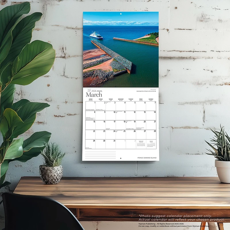 Prince Edward Island 2026 Wall Calendar - Online Only