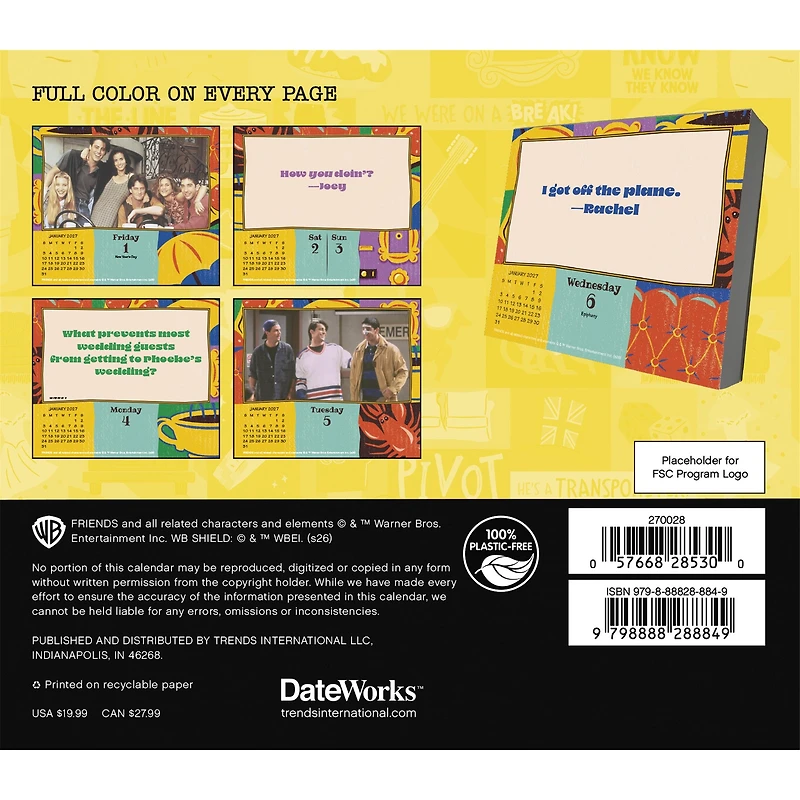 Friends 2027 Box Calendar
