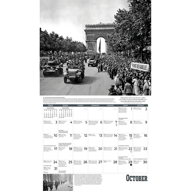 World War II 2027 Wall Calendar