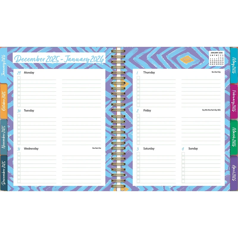 Abstract Expressions Plan It 2025-2026 Engagement Calendar
