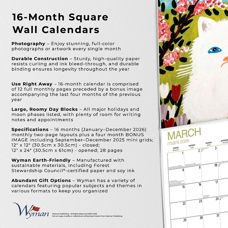 Maud Lewis 2026 Wall Calendar