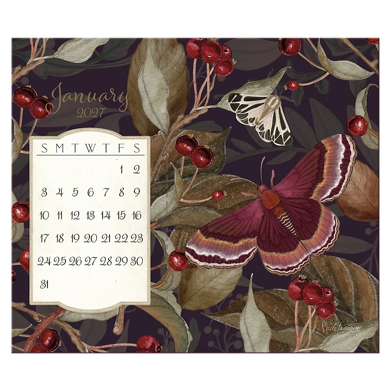 Midnight Garden Postcard 2027 Easel Calendar - Online Only